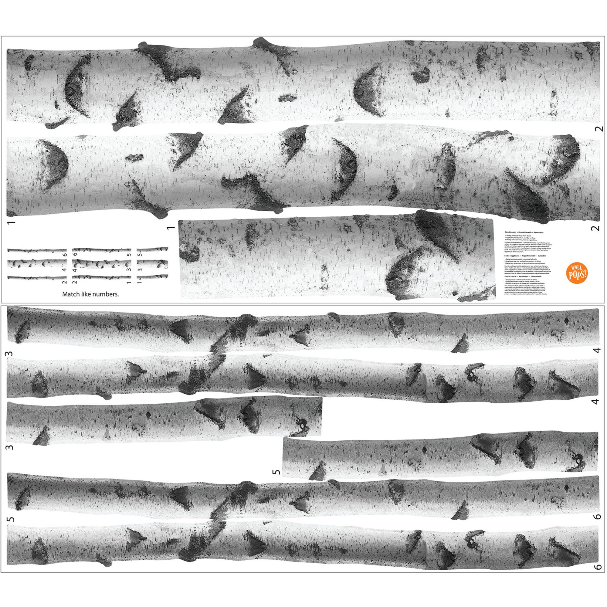 WallPops Silver Birches Wall Art Kit
